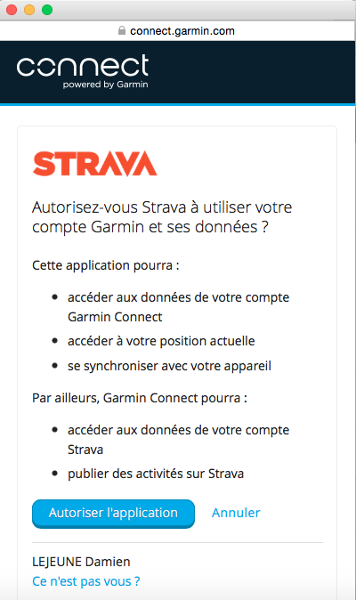 Transfert entre Garmin Connect et Strava Geek Sport